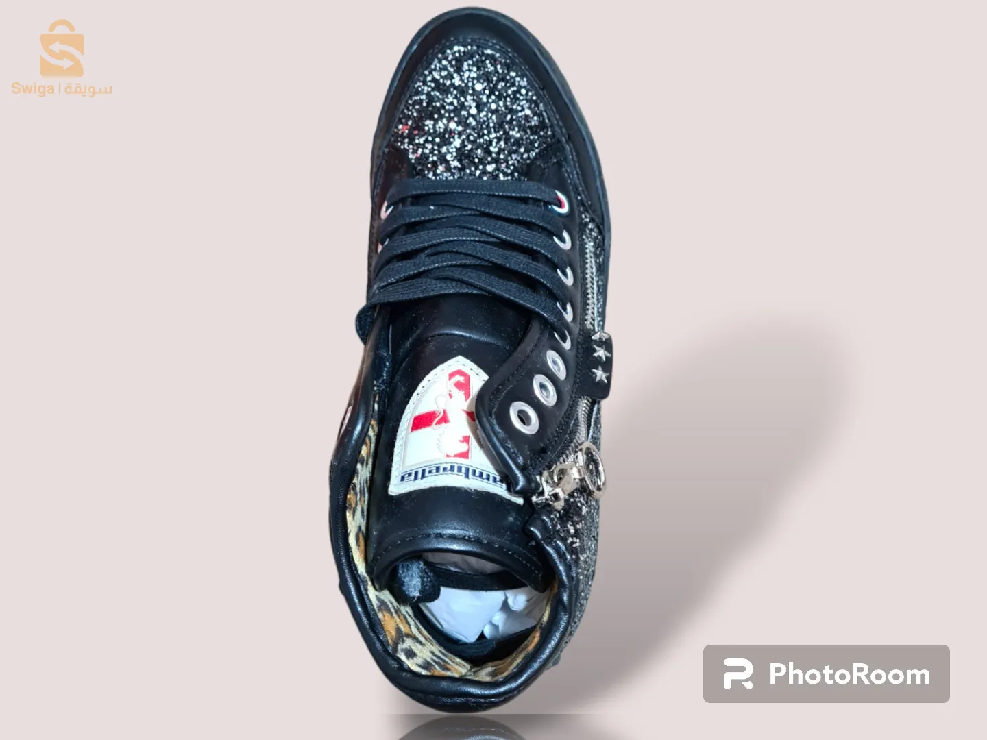 basket montante noir LAMBRETTA pour Femmes