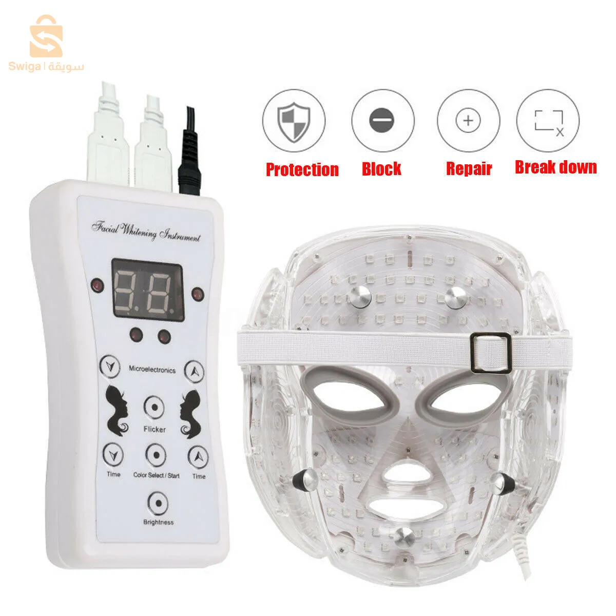 Masque facial photonique LED rajeunissement de la peau, thérapie des rides, 7 couleurs Visage Cou
Caractéristique:
Le masque facial à LED à 7 couleurs peut résoudre les problèmes de peau tenaces et réparer les cicatrices d’acné — Masque pour le cou +: masque de taille réglable, soins de la peau du cou.
Son utilisation pendant environ 20 minutes par jour peut réduire les ridules et les rides autour du front et des yeux pendant 4 à 6 semaines.
L’équipement de beauté Photon est conçu pour la beauté du visage, qui utilise des ondes lumineuses naturelles et les transmet à la peau par des lumières LED. Chaque couleur de la lumière a des effets bénéfiques sur les conditions spécifiques de la peau, inhibant la formation de mélanine.
Spécification
Matériau: ABS
Couleur: blanc
Poids: 1.5kg
Taille d’emballage: 28*24.5*18cm
8900دج
0665955230وق👉viber watts