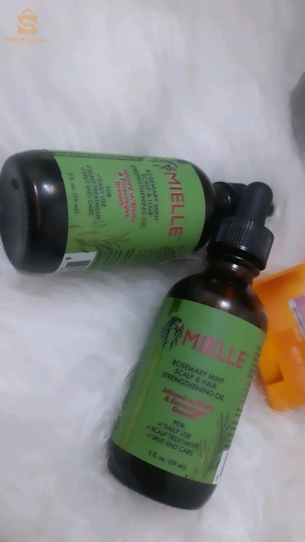 Huile fortifiante pour le cuir chevelu et les cheveux, Romarin et menthe, 59 ml