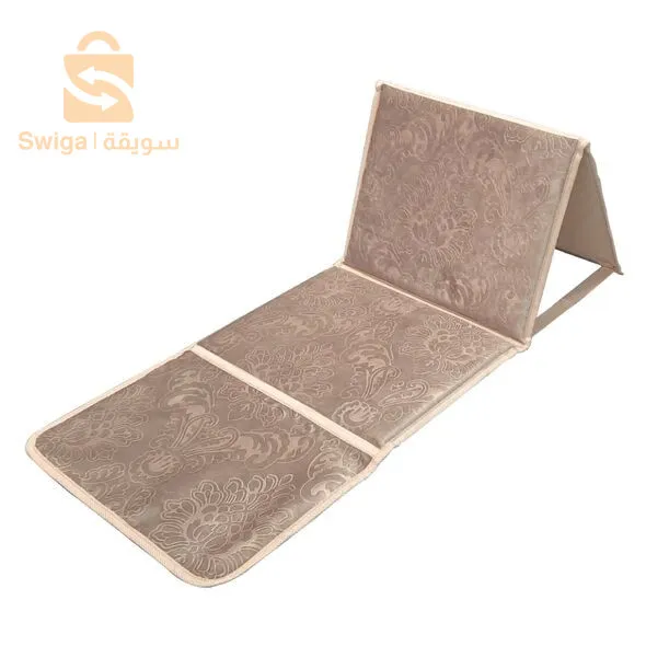 سجادة صلاة الفاخرة قابلة للطي 2في1 مع حقيبة لحمل سهل بمسند ظهر مريح Tapis De Prière Avec Dossier Pliable 106x48