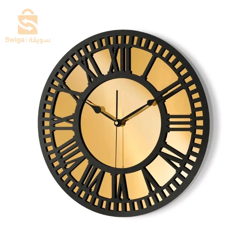 Horloge Murale Décoration 🕰️ Effet Miroir 🌟 40/40Cm ساعة حائط للديكور 🕰️ بتأثير المرآة 40/40 سم