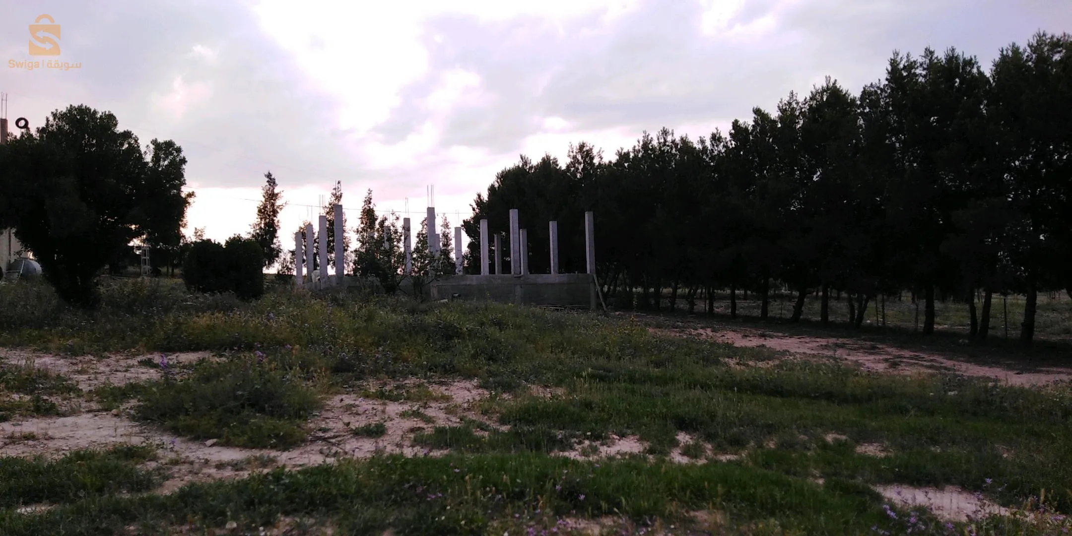 قطعة ارض للبيع ومعه منزل المساحة نصف قطار المكان بين واد العثمانية و شلغوم العيد