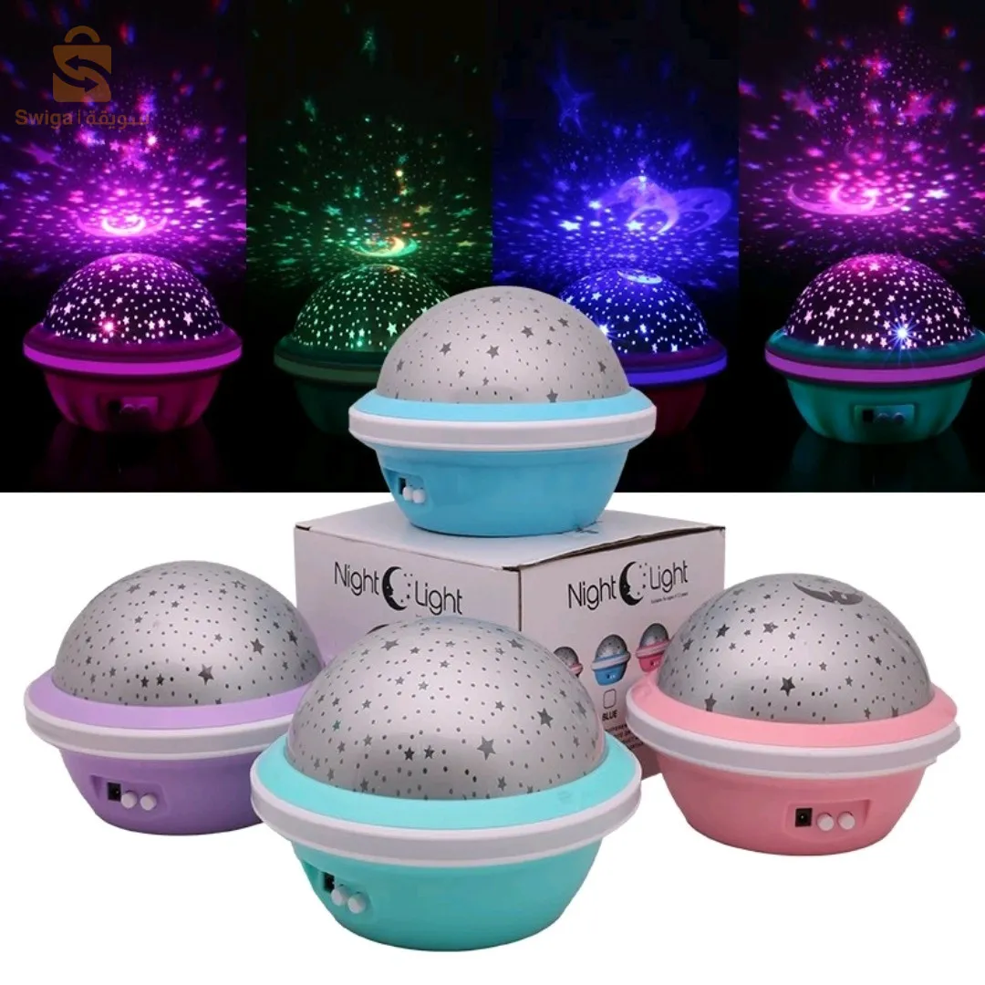 جهاز عرض LED للسماء المرصعة بالنجوم للأطفال مصباح ليلي رومانسي ملون RGB$👍