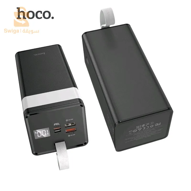بنك الطاقة HOCO J86A Powermaster 22.5W 50000mAh مع شاشة LCD ومصباح ناعم$👍