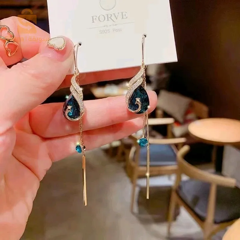 Peacock earring