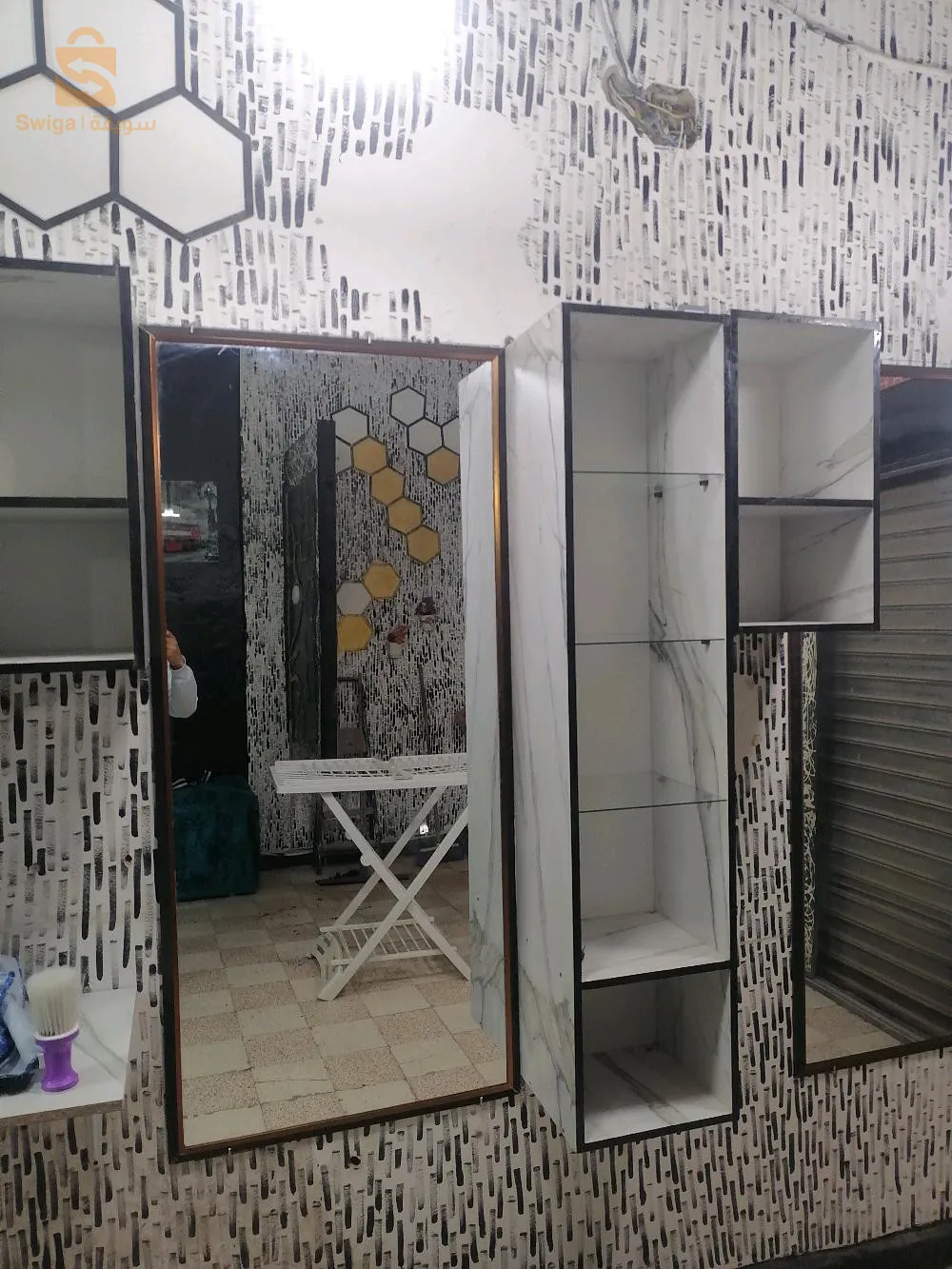 ⚠️🔴متريال مجمول للبيع جديد جامي خدم🔴⚠️
👈3. مرايات (175*75)
👈 3. ارموارات (150*30*30) ايطاجير زجاج
👈3 3ارموارات صغار (  60*30*30)
👈 1 فوتاي حجم كبير (افورير) مقاس (70*70*130)
👈2 فوتاي حجم كبير(افورير)  مقاس ( 70*70*150)
👈1  ايليمو حجم كبير (180*30*60) ايطاجير زجاج
👈2 ايطاجار 7 رفوف المقاس (180*30*6)
👈1 كرسي حلاق حالة جيدة 10/10
📞 رقم الهاتف 
0696152378
0794674478
توفير خدمة التوصيل 58 ولاية