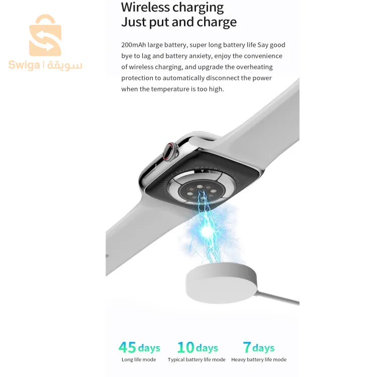 ساعة ذكية ايجو 8 ماكس 1.85 بوصة شحن لاسلكي اتصال بلوتوث NFC
الموديل: واتش 8 ماكس
نوع العرض: تي اف تي
دقة الشاشة: 240*280
الشاشة: <2 بوصة
لون العرض: اللون
وظائف:
شاشة تعمل باللمس، فلاش مدمج، التحكم في التطبيق، IP67 مقاوم للماء، الأنوثة، الأطفال، SDK متاح
 نظام التشغيل: ANDROID، IOS
 مادة الحزام: مطاط
 مادة الهيكل: سبيكة
الوظيفة: مقياس الحرارة، ساعة منبه، تتبع النوم، تتبع اللياقة البدنية، تذكير المكالمات، الرد على المكالمات، دفع الرسائل، تذكير الرسائل، الاتصال بالمكالمات، تتبع معدل ضربات القلب، الموسيقى التفاعلية، تعليمات 24 ساعة على 24 ساعة، مراقب الأكسجين في الدم، NFC.
الموديل: واتش 8 ماكس
إصدار BT: 5.1 (LE+Basic)
حجم الشاشة: 1.85 بوصة
طريقة الشحن: الشحن اللاسلكي
مقاوم للماء: IP65
التطبيق: هريفين
شاشة اللمس: شاشة لمس كاملة
2400دج
0665955230وق👉viberwatts