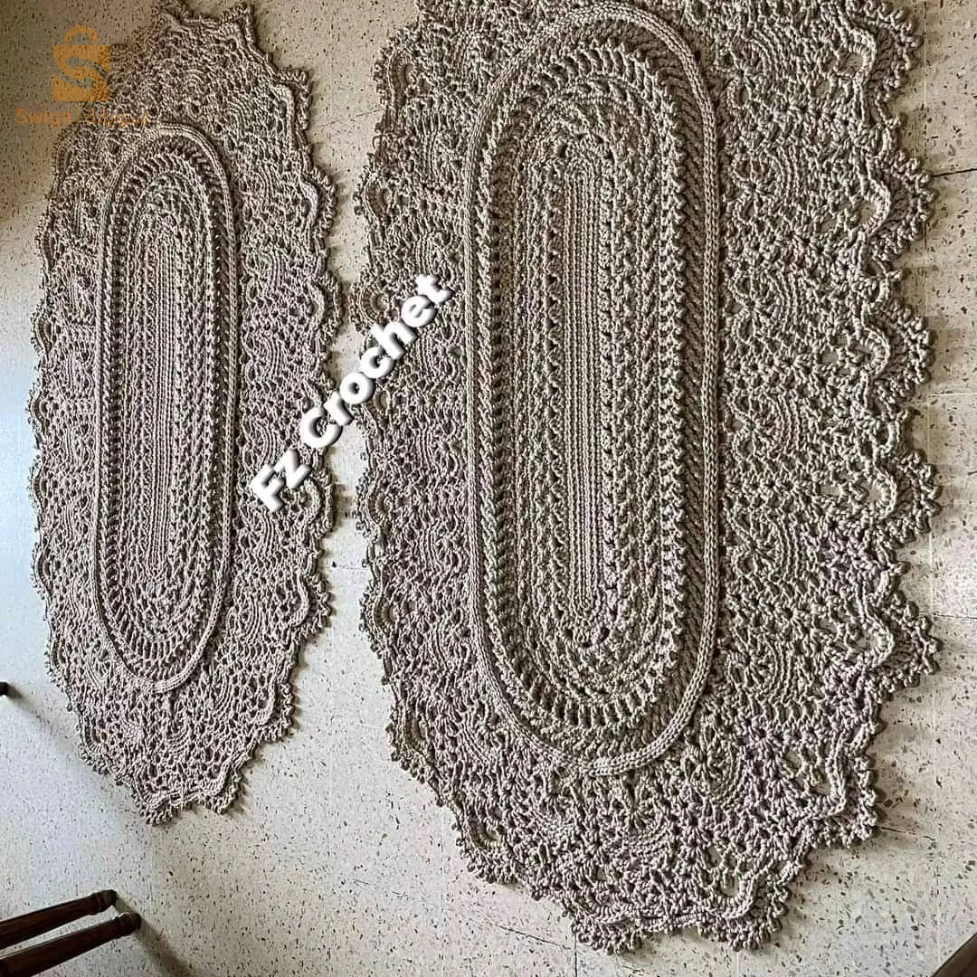 سجادات بالكروشي  عصرية رائعة متوفرة الطلب اللون علي حسب ذوق الزبون التوصيل متوفر 58 ولاية
