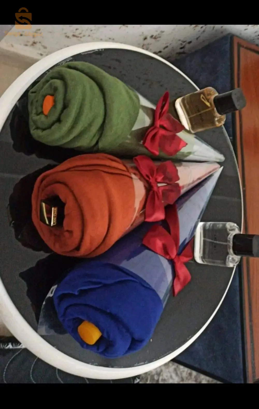 خمار فولاغ طويل على شكل وردة 🌹