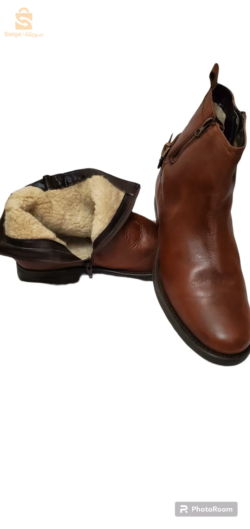 boots hommes veritable cuir intérieur laine pointure 44