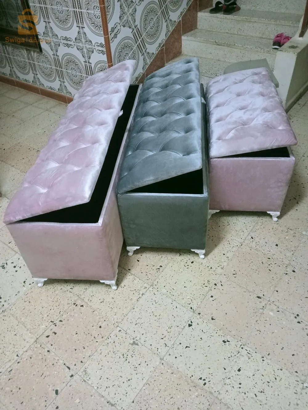 pouf coffret capitonné
بوف كوفري كبيتوني