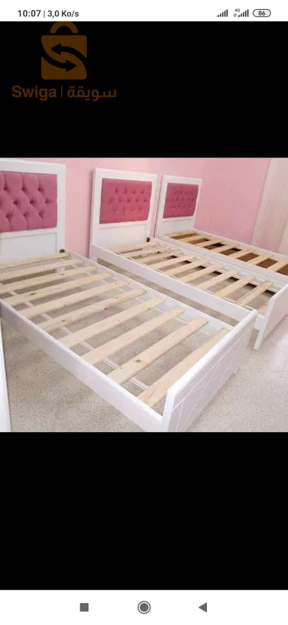 les lit 🛏 bois hetre  très  solide
سرير خشب اتر  نوعية جد جيدة