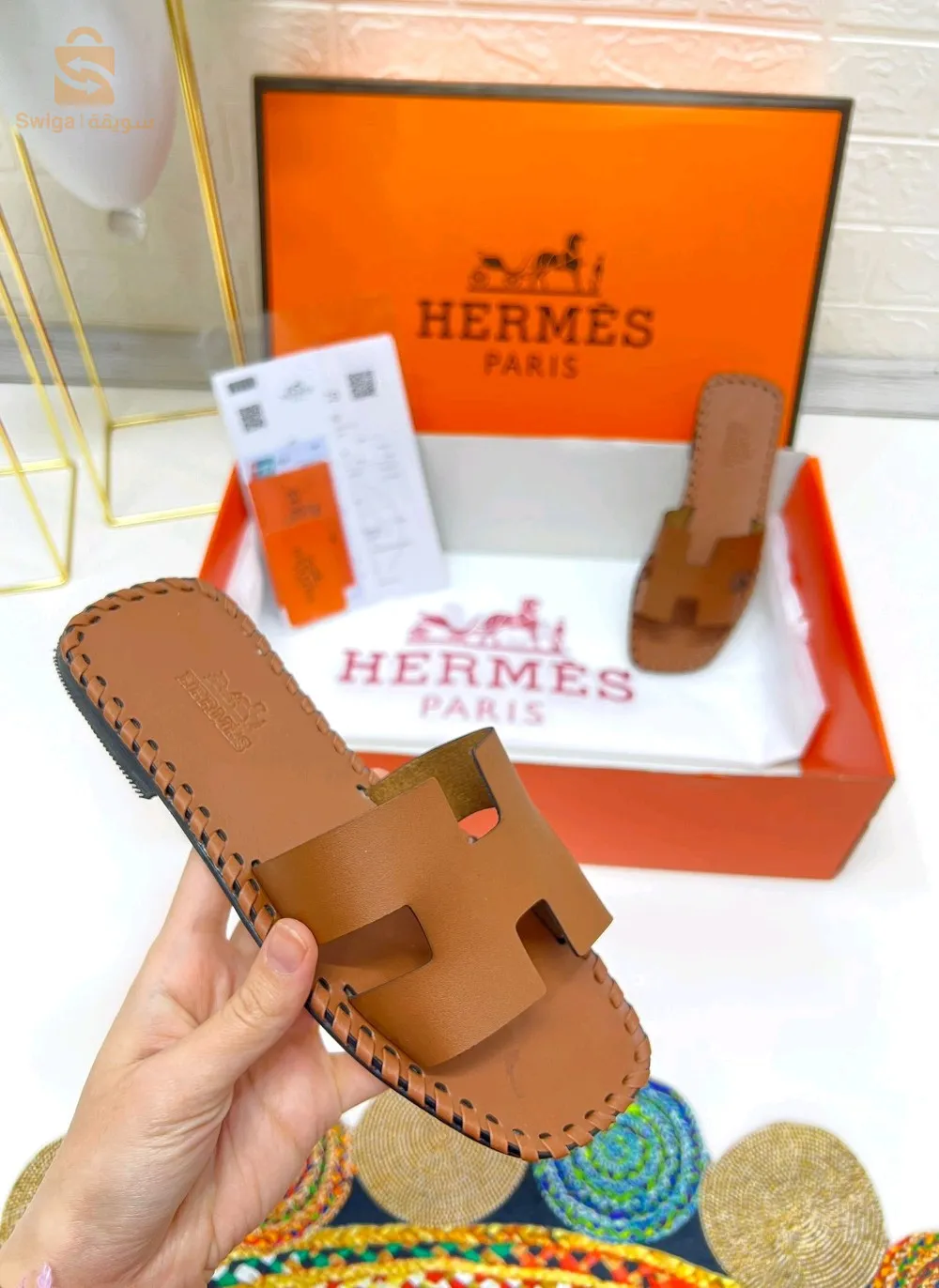 trendy Hermès mules for women, made in Türkiye