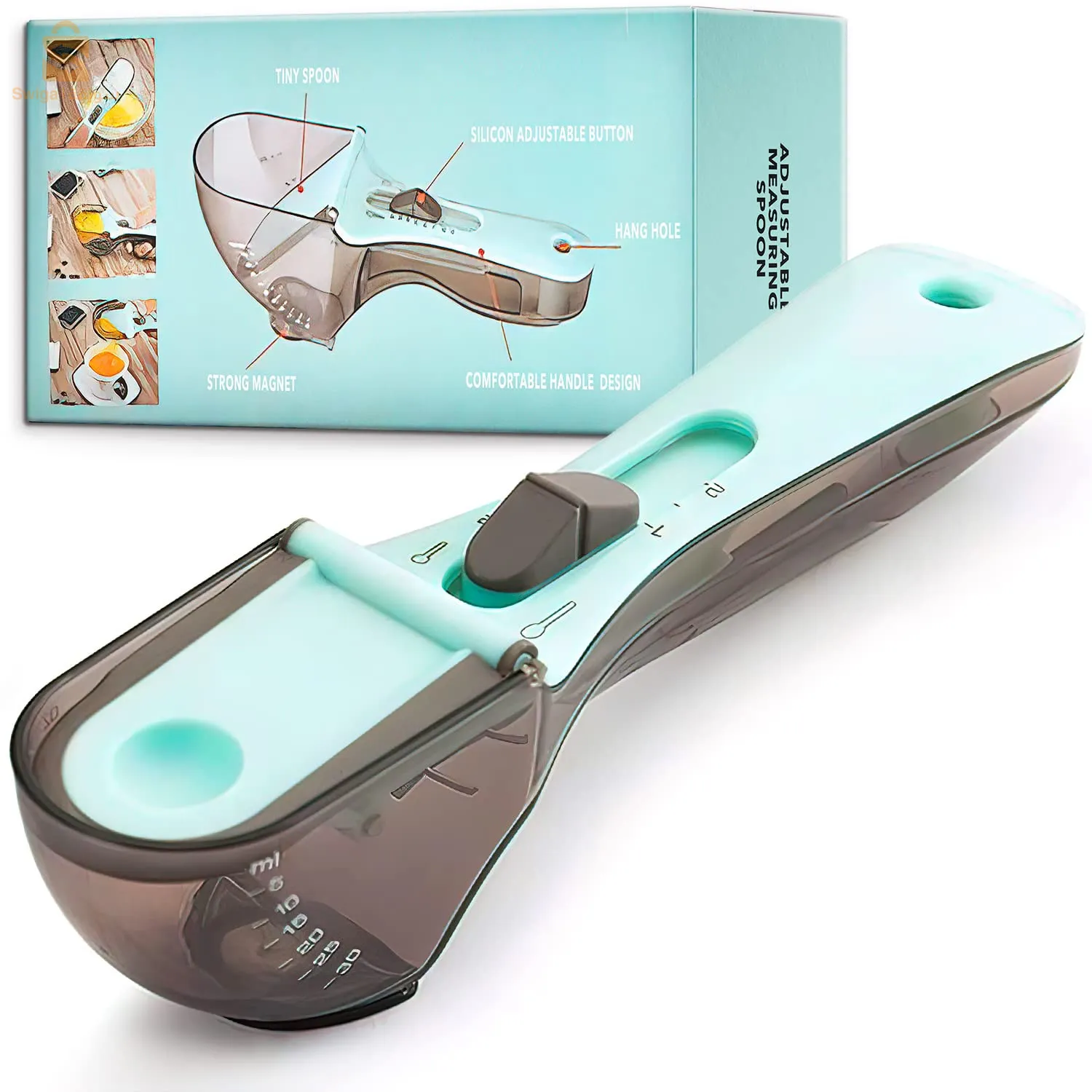 Cuillère à mesurer en plastique avec échelle - ملعقة قياس بلاستيكية للمطبخ$👍
