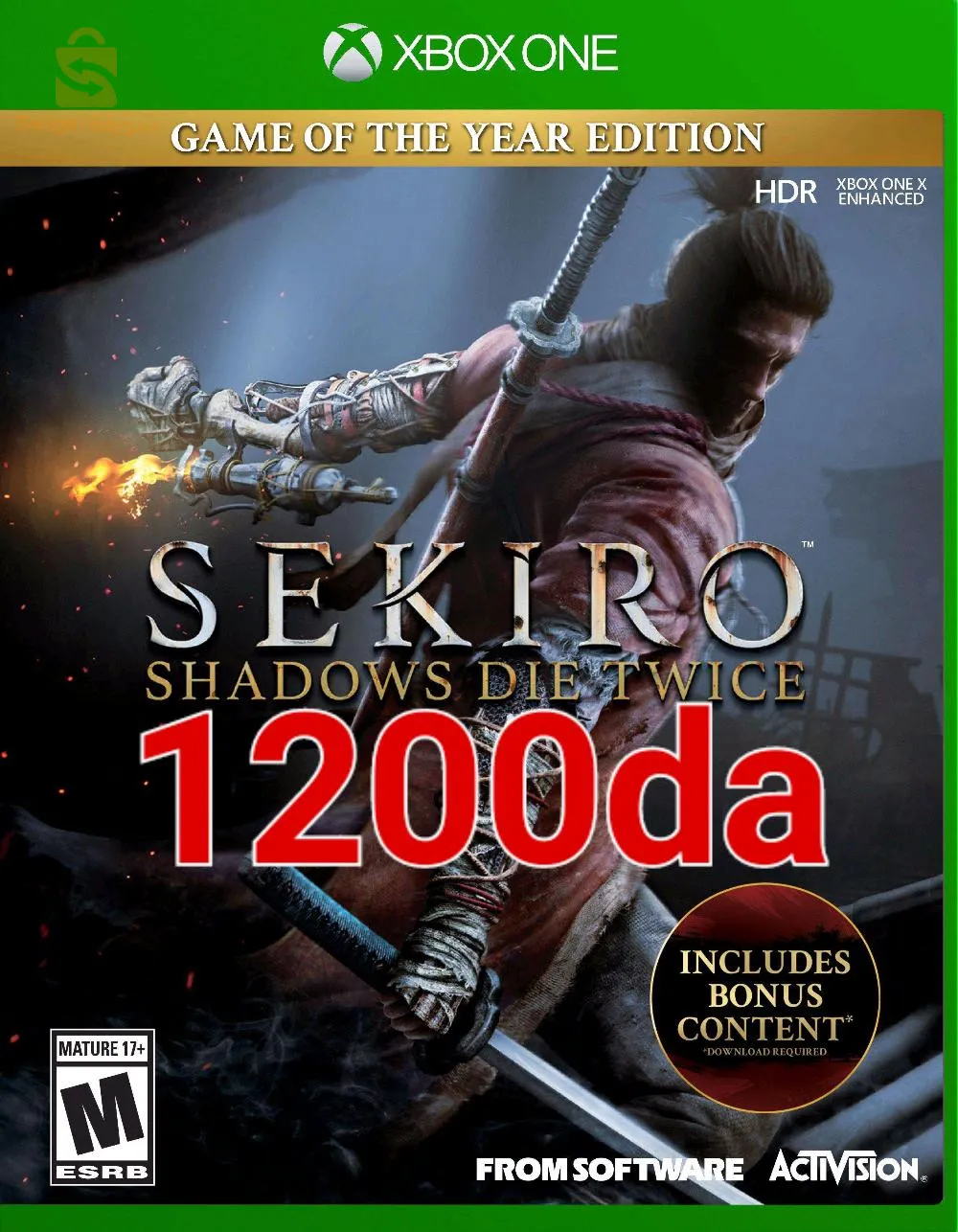 code digital sekiro shadows die twice goty edition xbox one & sires S|X