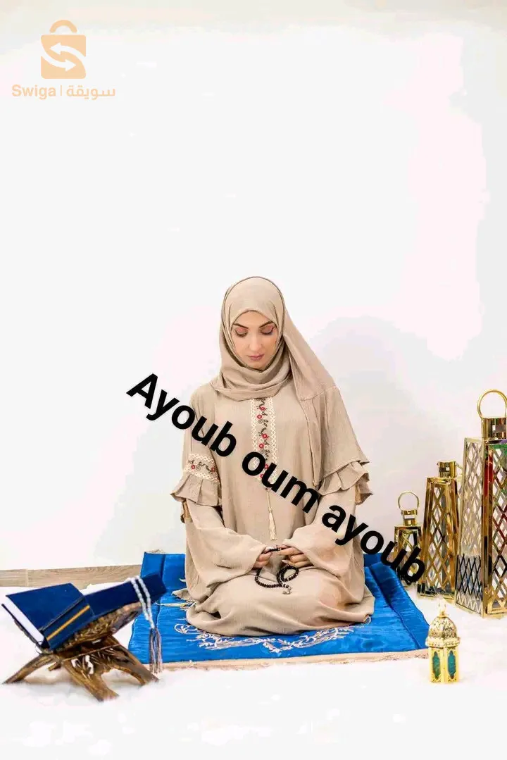 طقم الصلاة قطعتين قماش كريب ستوندار يلبس ليطاي لكبار مع هدية منا لكم و توصيل متوفر مرحبا بكم