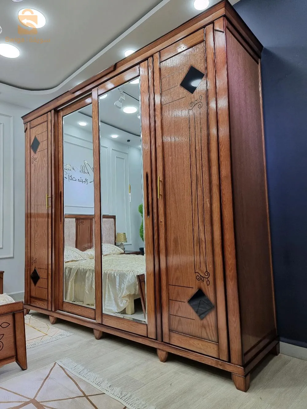 Chambre en bois rouge