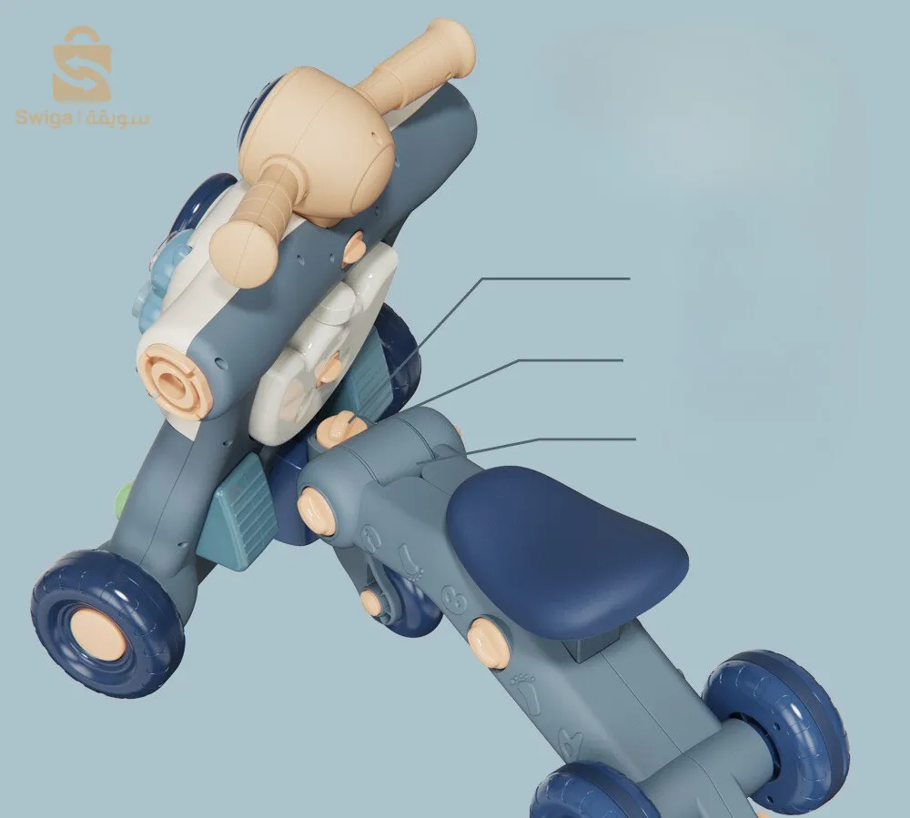 مشاية أطفال 5 في 1 مع موسيقى للأطفال من عمر 6 إلى 18 شهرًا، عربة تعليمية، أداة مساعدة على المشي، متعددة الوظائف$🤍🤍