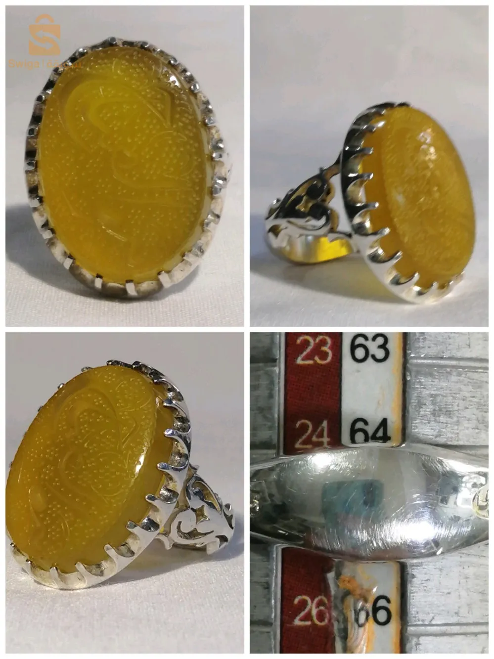 خواتم مباركة فاخرة بالاحجار الكريمة الطبيعية.