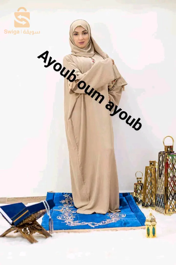 طقم الصلاة قطعتين قماش كريب ستوندار يلبس ليطاي لكبار مع هدية منا لكم و توصيل متوفر مرحبا بكم