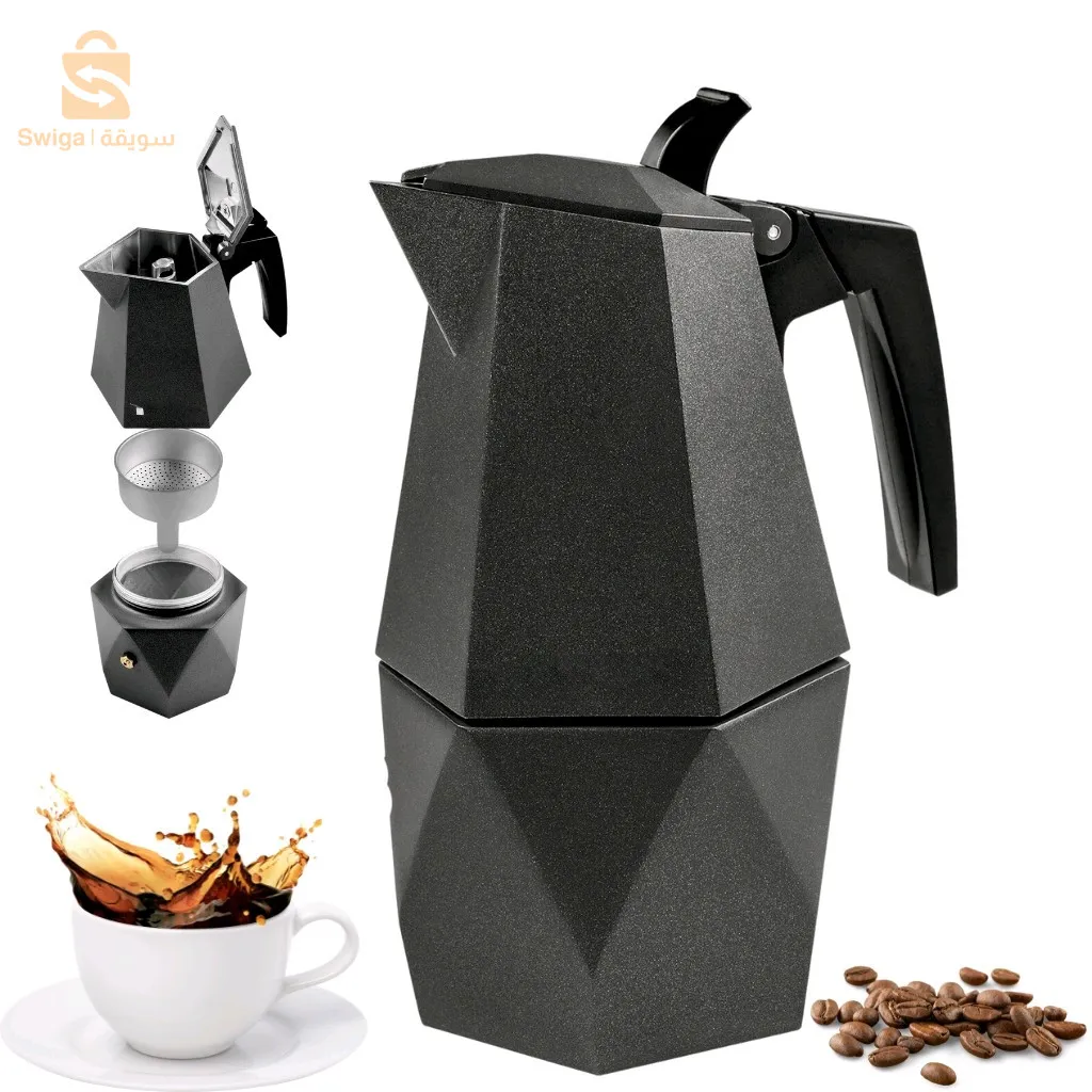 Cafetière Espresso en forme crystal 300 ml - ماكينة صنع قهوة الاسبريسو$👍️