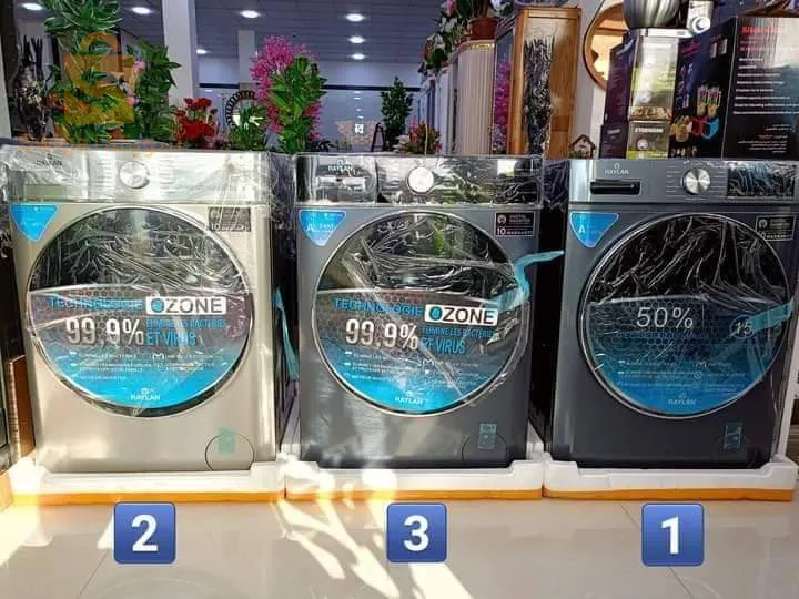 غسالة اوتماتيكية من نوع رايلان اوزون 12 كلغ
Vapeur
invirtr
1400 دورة
تقوم بتعقيم الملابس بنسبة كبيرة 99.9