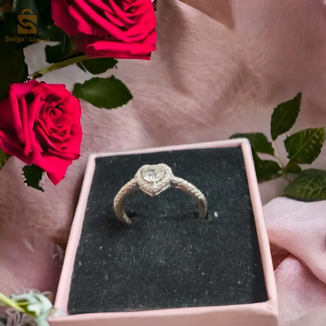 خاتم بندورة فضة بطابع 925