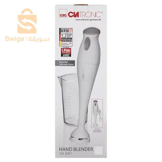 Bras Mixeur Électrique Avec Bol Gradué 0.5L 180W Clatronic SM 3081