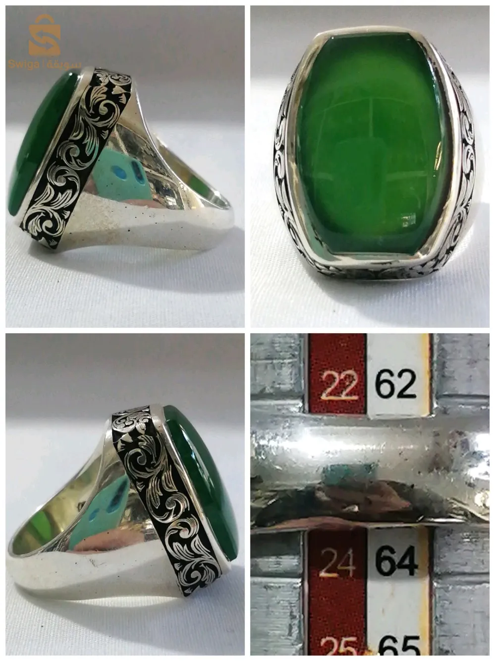 خواتم مباركة فاخرة بالاحجار الكريمة الطبيعية.