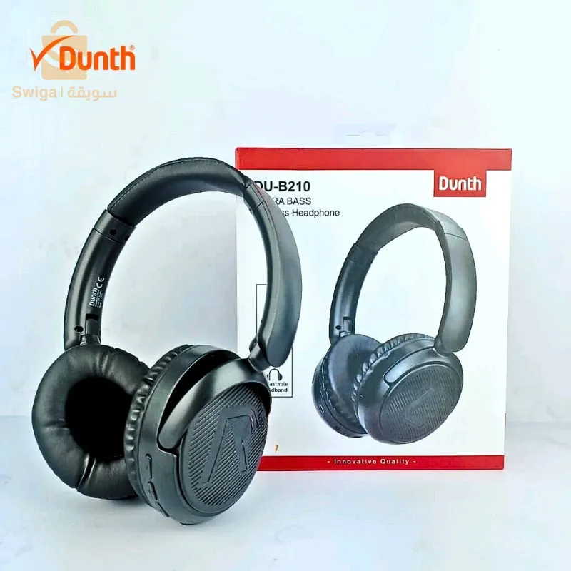 سماعات رأس هاي فاي ستيريو بلوتوث لاسلكية مع ميكروفون مدمج DUNTH DU-B210$👍