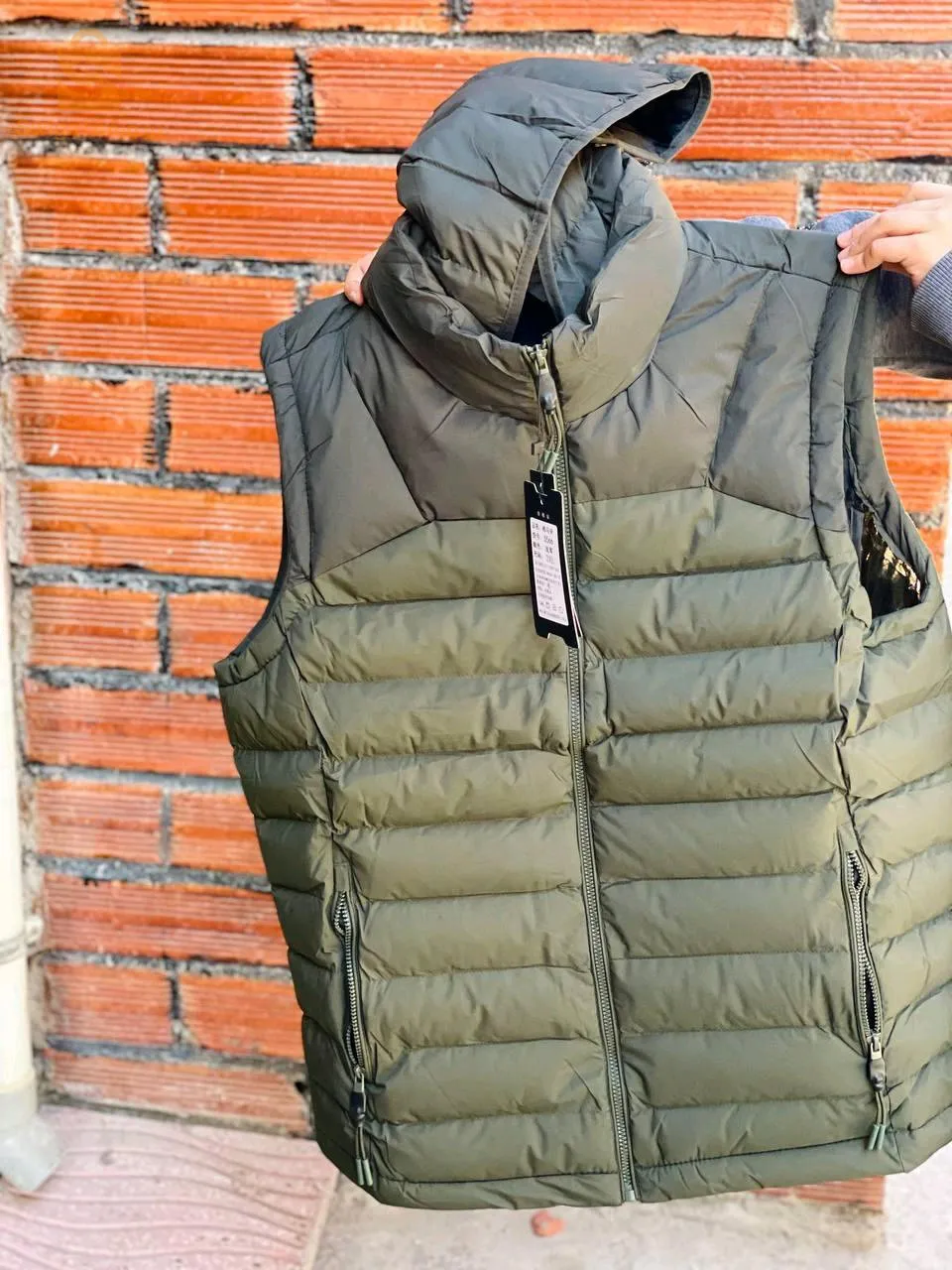 Gilet doudoune vert militaire