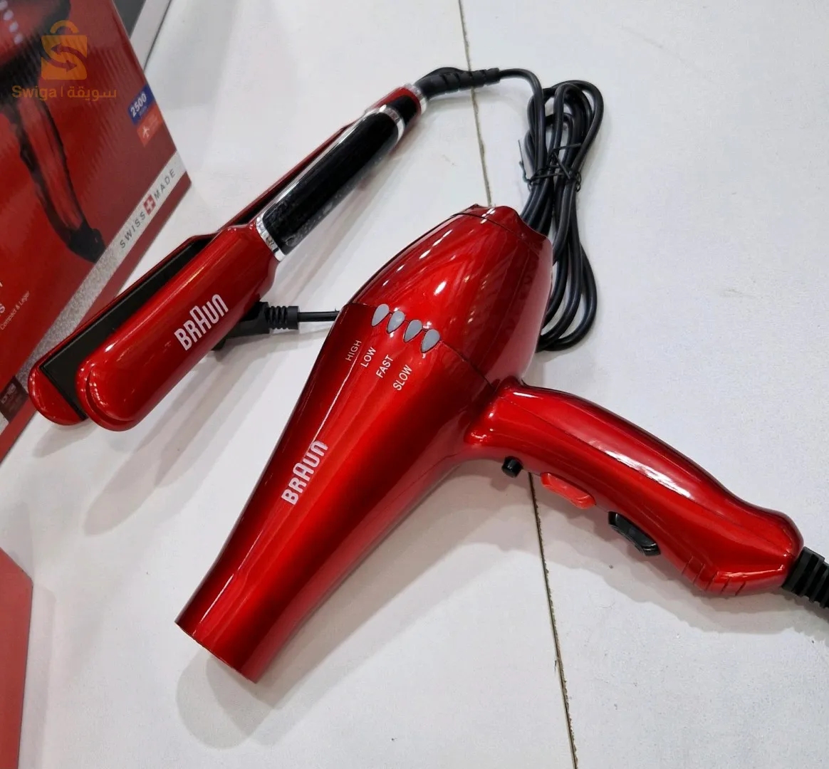 Pack lisseur +séchoir Braun copie Rouge 2