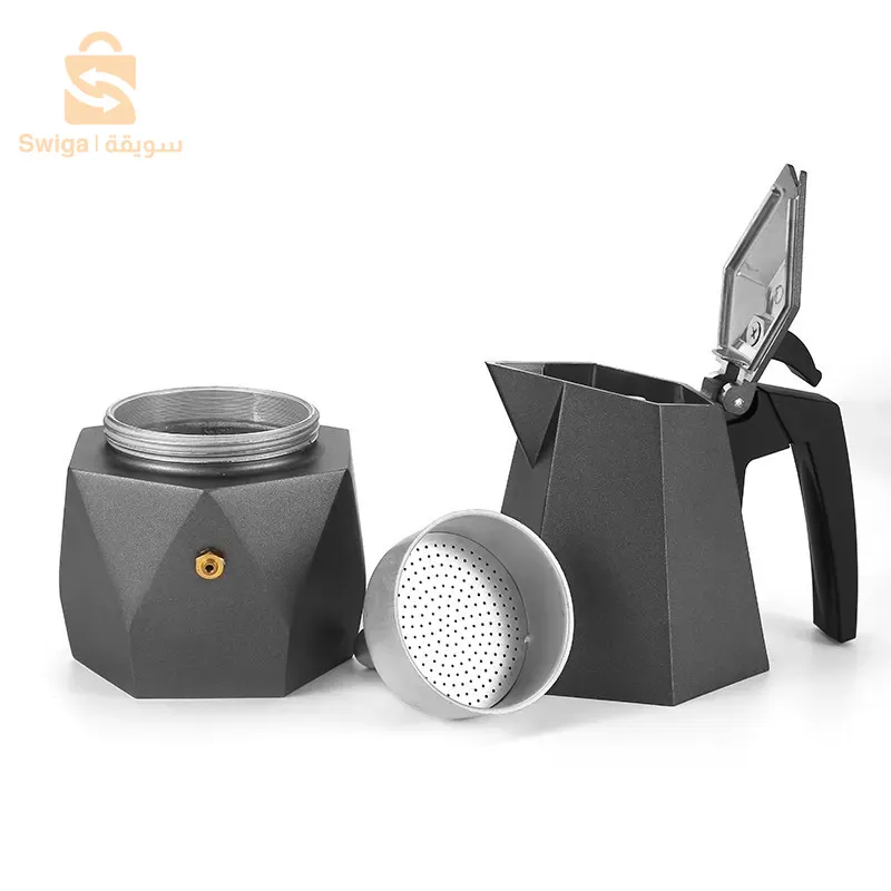 Cafetière Espresso en forme crystal 300 ml - ماكينة صنع قهوة الاسبريسو$👍️