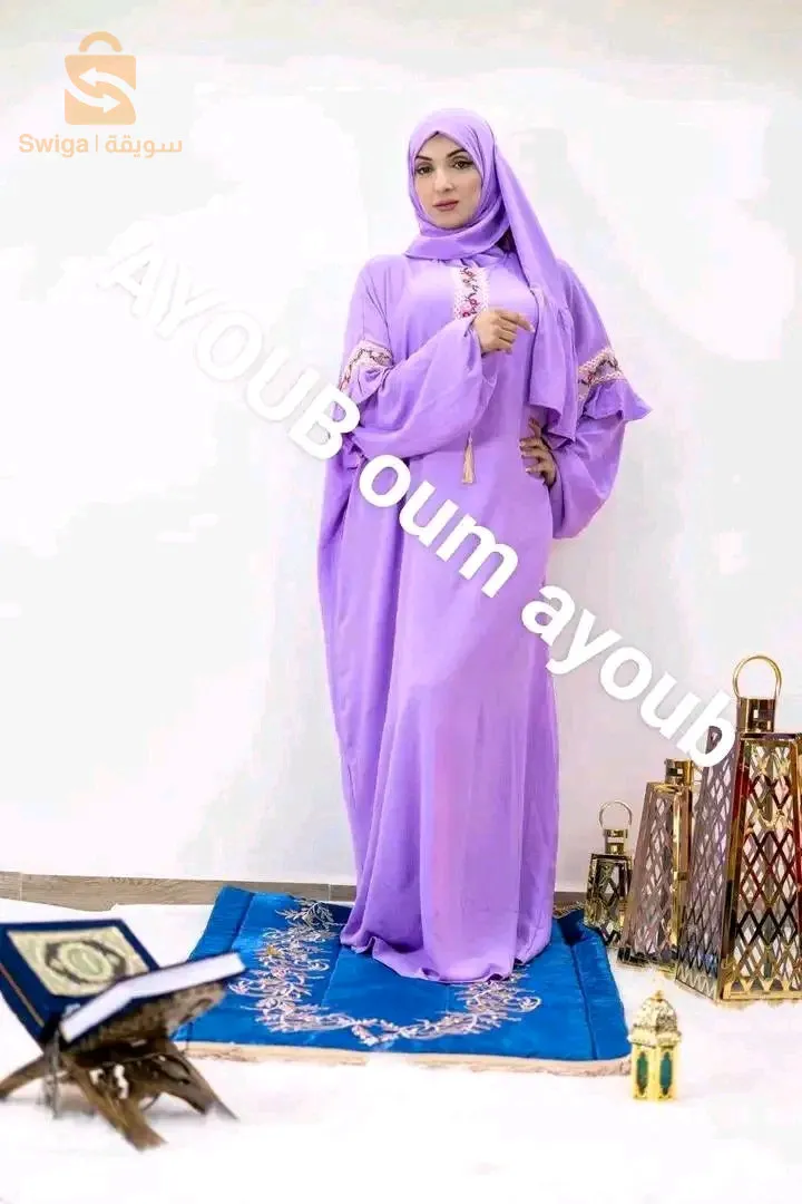 طقم الصلاة قطعتين قماش كريب ستوندار يلبس ليطاي لكبار مع هدية منا لكم و توصيل متوفر مرحبا بكم