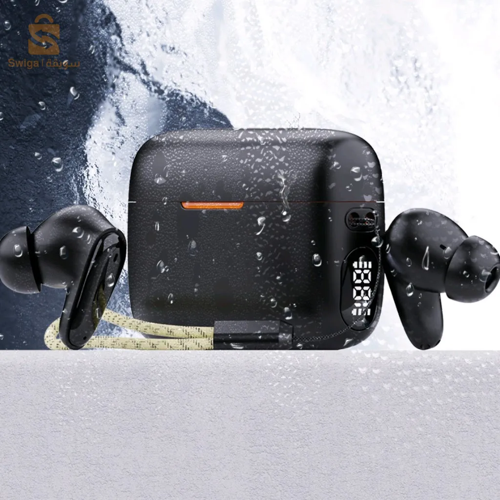 سماعات أذن بلوتوث لاسلكية، سماعة أذن بدون استخدام اليدين، لون أسود DUNTH DU-T249$👍