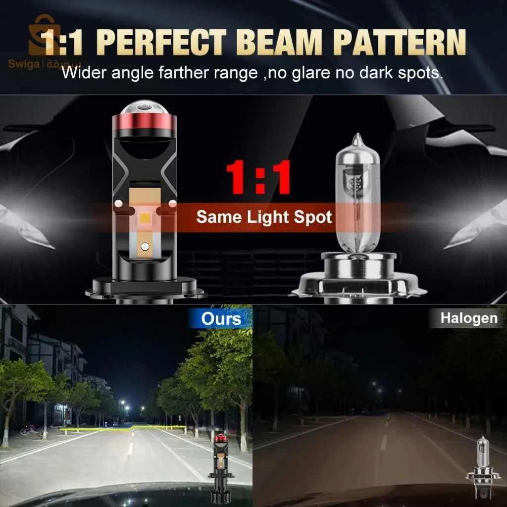 Mini Loup U7 Led & Xenon 100W 22000LM H4, U7 - مصابيح سيارة الامامية$👍