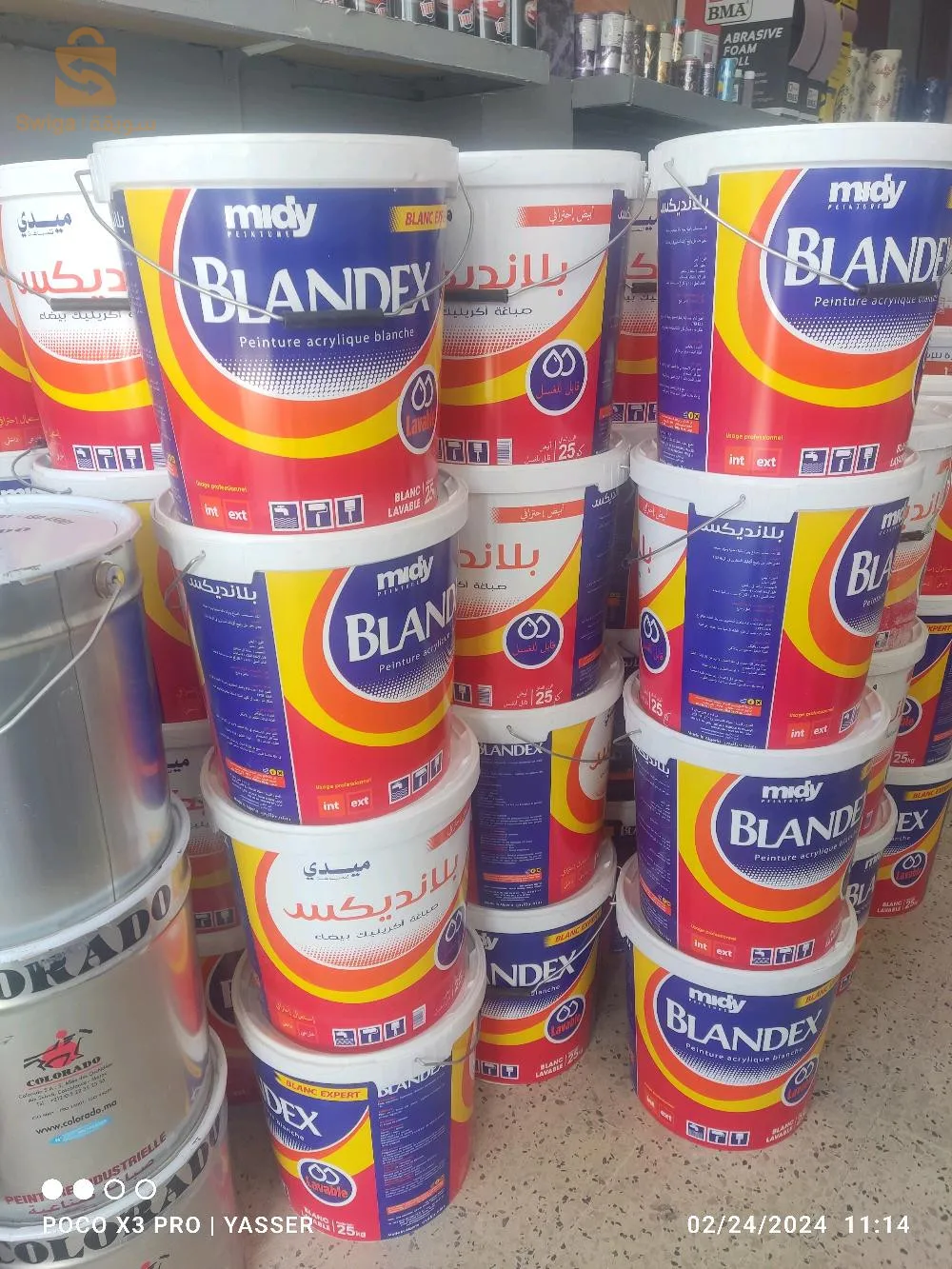 blandex 25kg peinture lavable blanche
