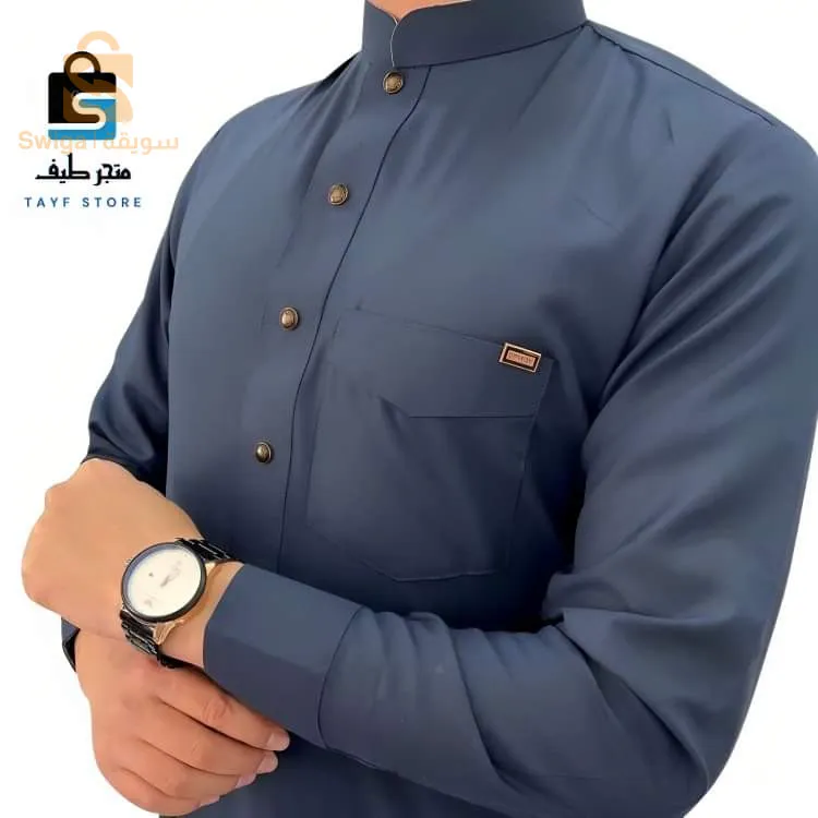 قميص الخليل الربيعي بالأزرار المضغوطة