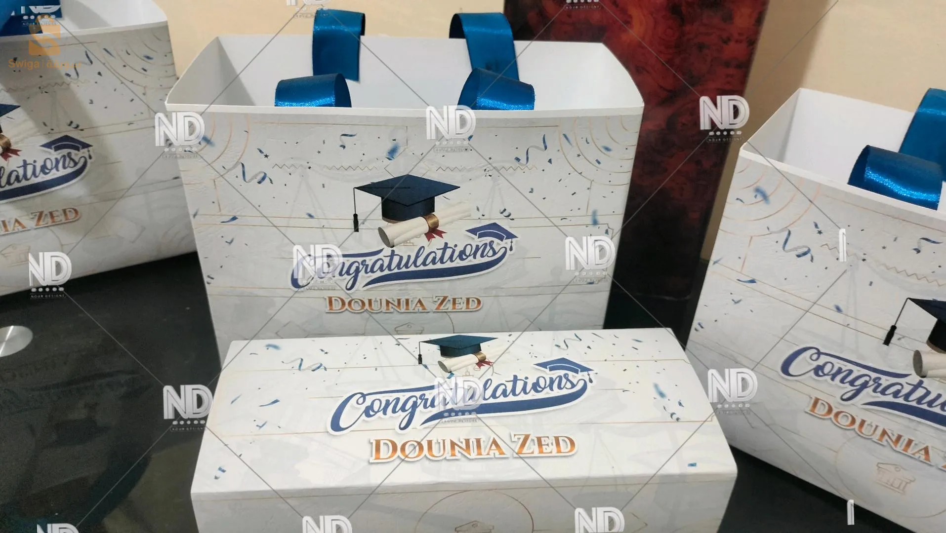 boite gâteaux personnalisé décor d'anniversaire