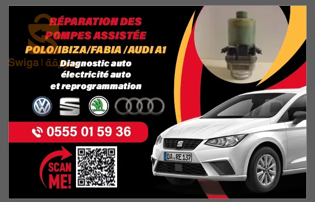 vente et réparation des pompes de direction assistée  polo ibiza fabia audi a1