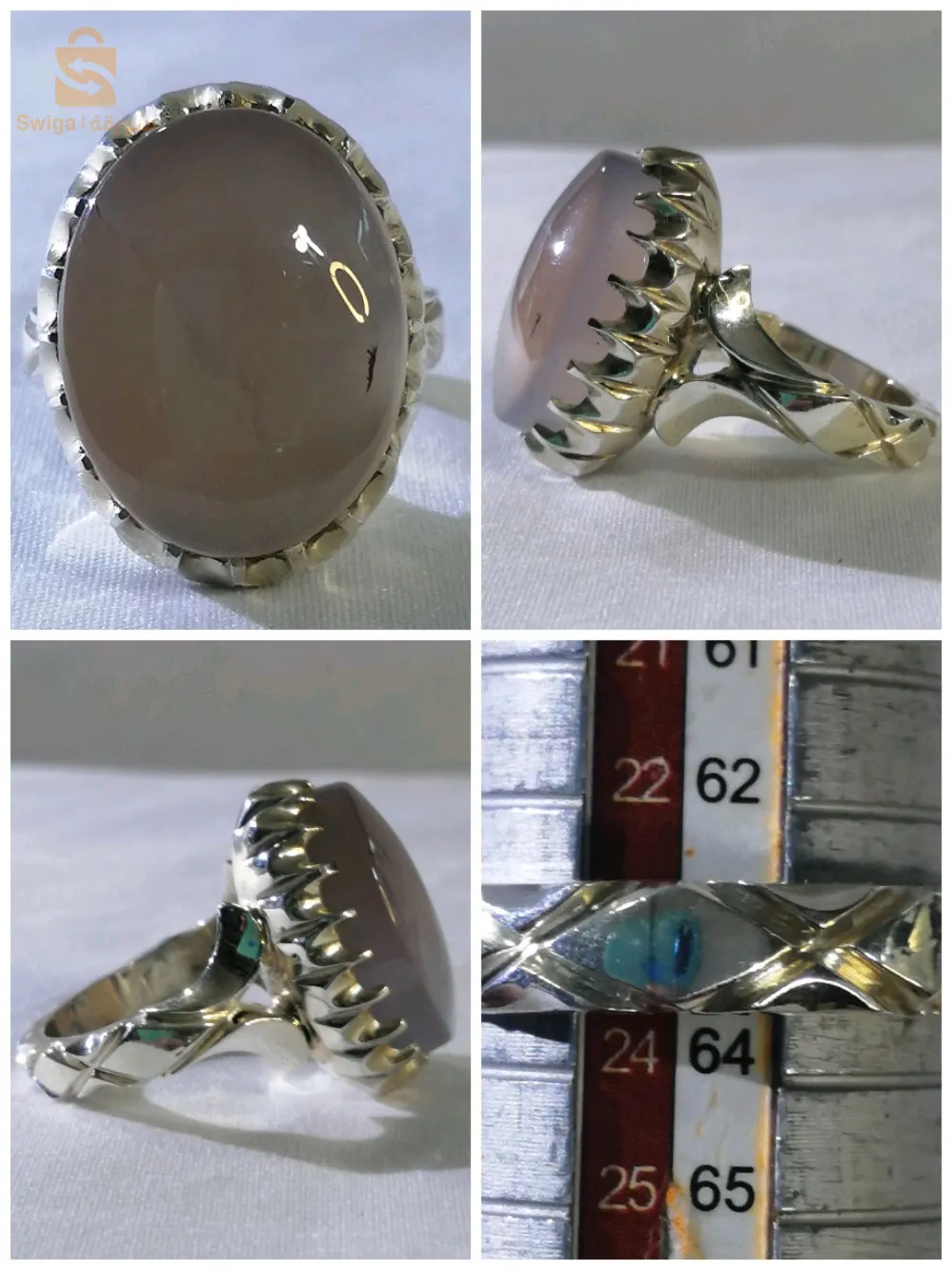 خواتم مباركة فاخرة بالاحجار الكريمة الطبيعية.