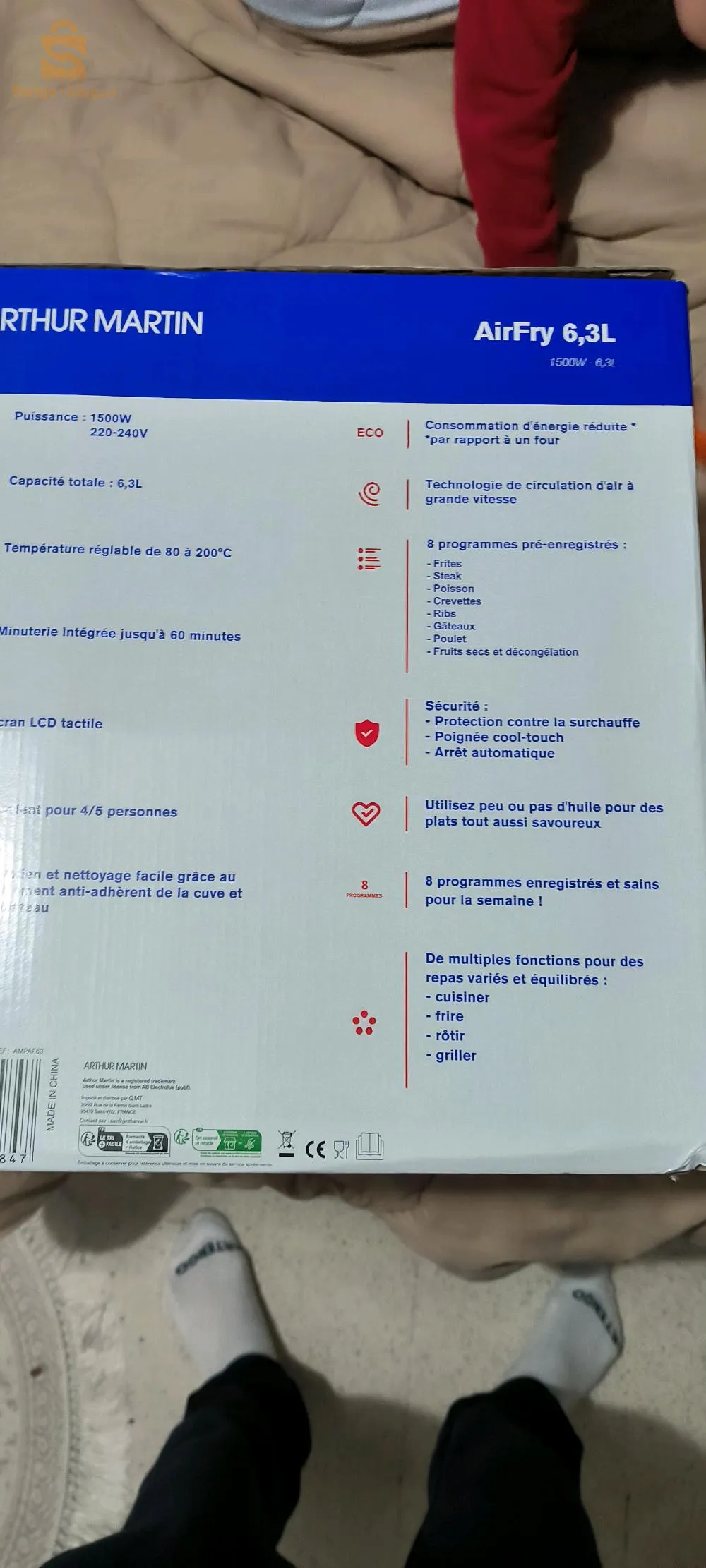 air fryer 6.3l ARTHUR MARTIN