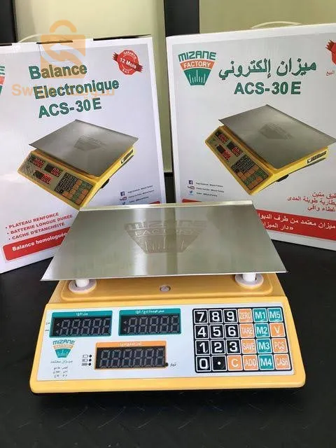ميزان الكتروني من مصنع ميزان 30 كيلو ضمان 12 شهر ACS-30