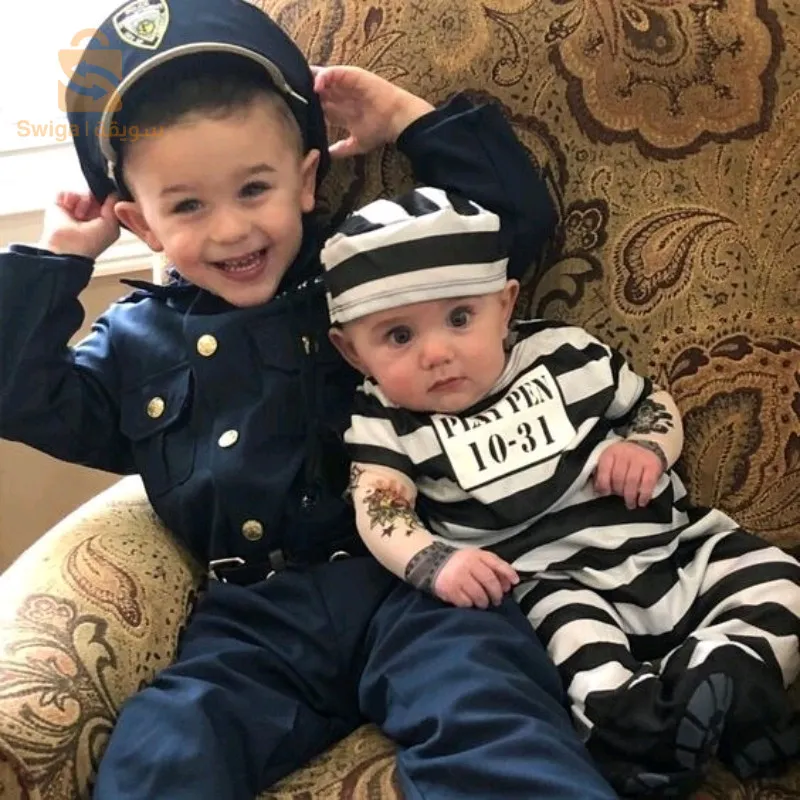 🚨👮⭐ أزياء كابتن الشرطة للأطفال من سن 3 إلى 8 سنوات
