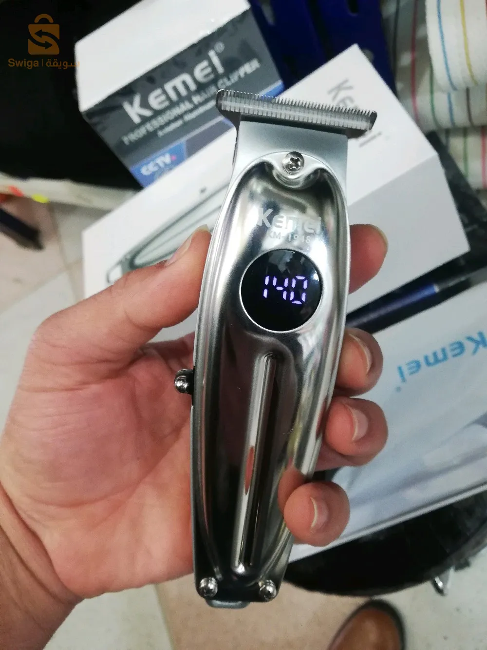 ماكينة تشذيب شفرة الكربون الأصلية من kemei تدوم طويلاً