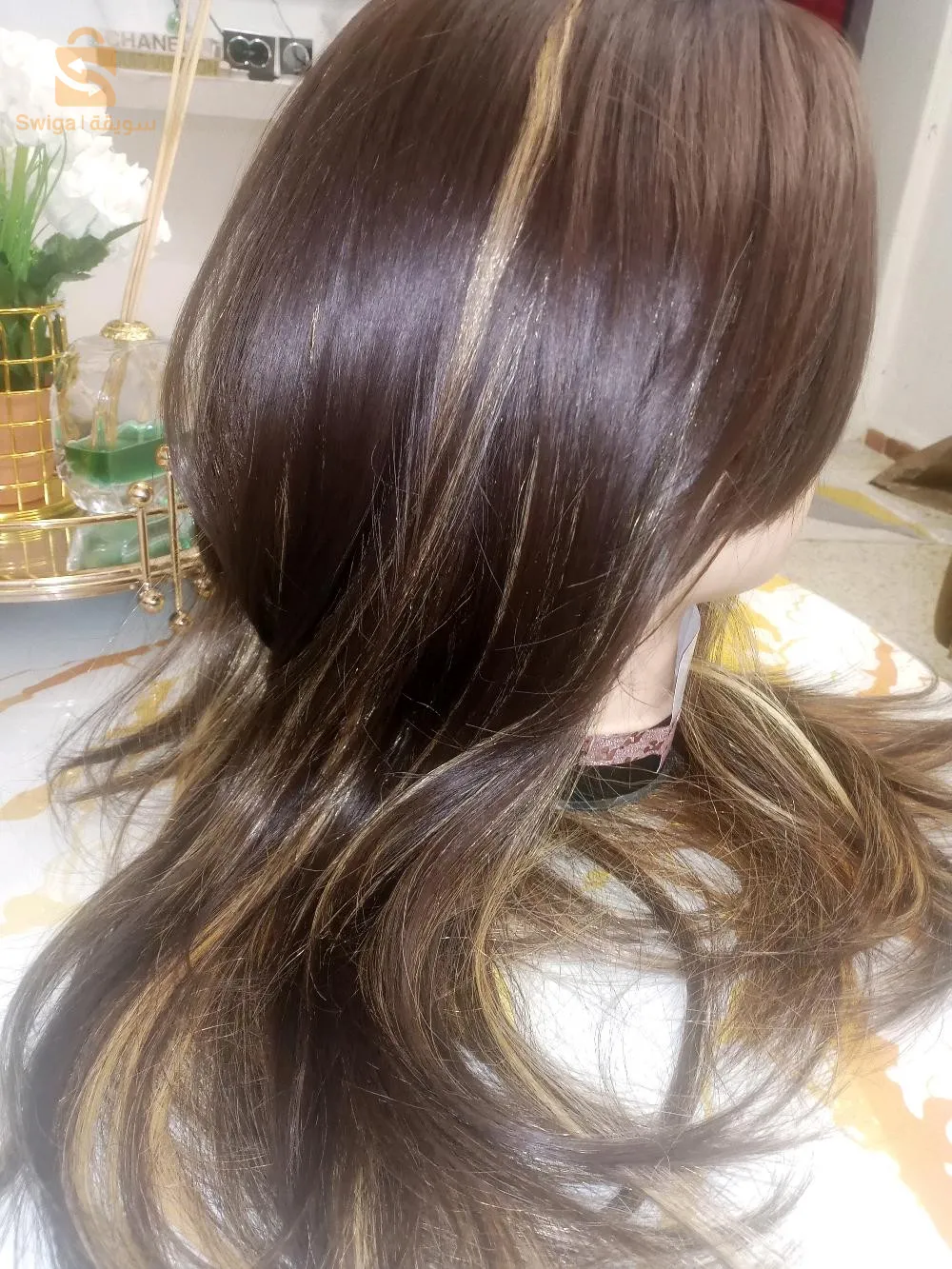 شعر مستعار نصف طبيعي جودة عالية