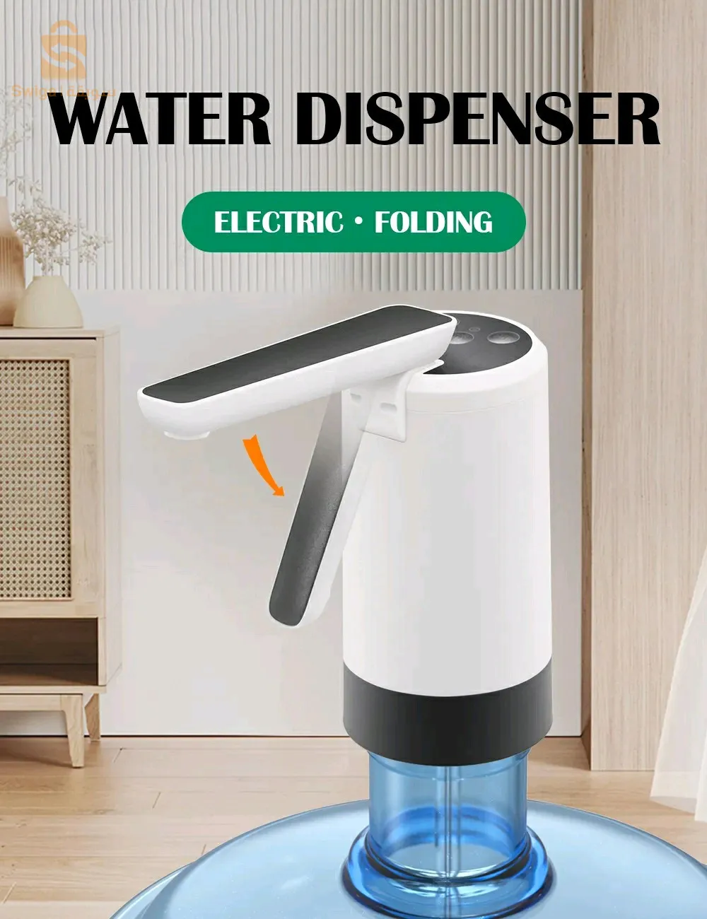 مضخة توزيع مياه كهربائية لشحن USB للزجاجات v3