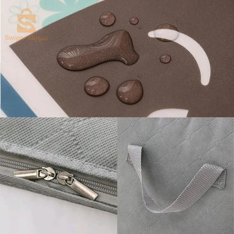 Pack 2 Sac de rangement Pliable pour vêtements à motifs de dessins animés Grande capacité - طقم2 قطع حقيبة تخزين ذات سعة كبيرة لللحاف والملابس$👍