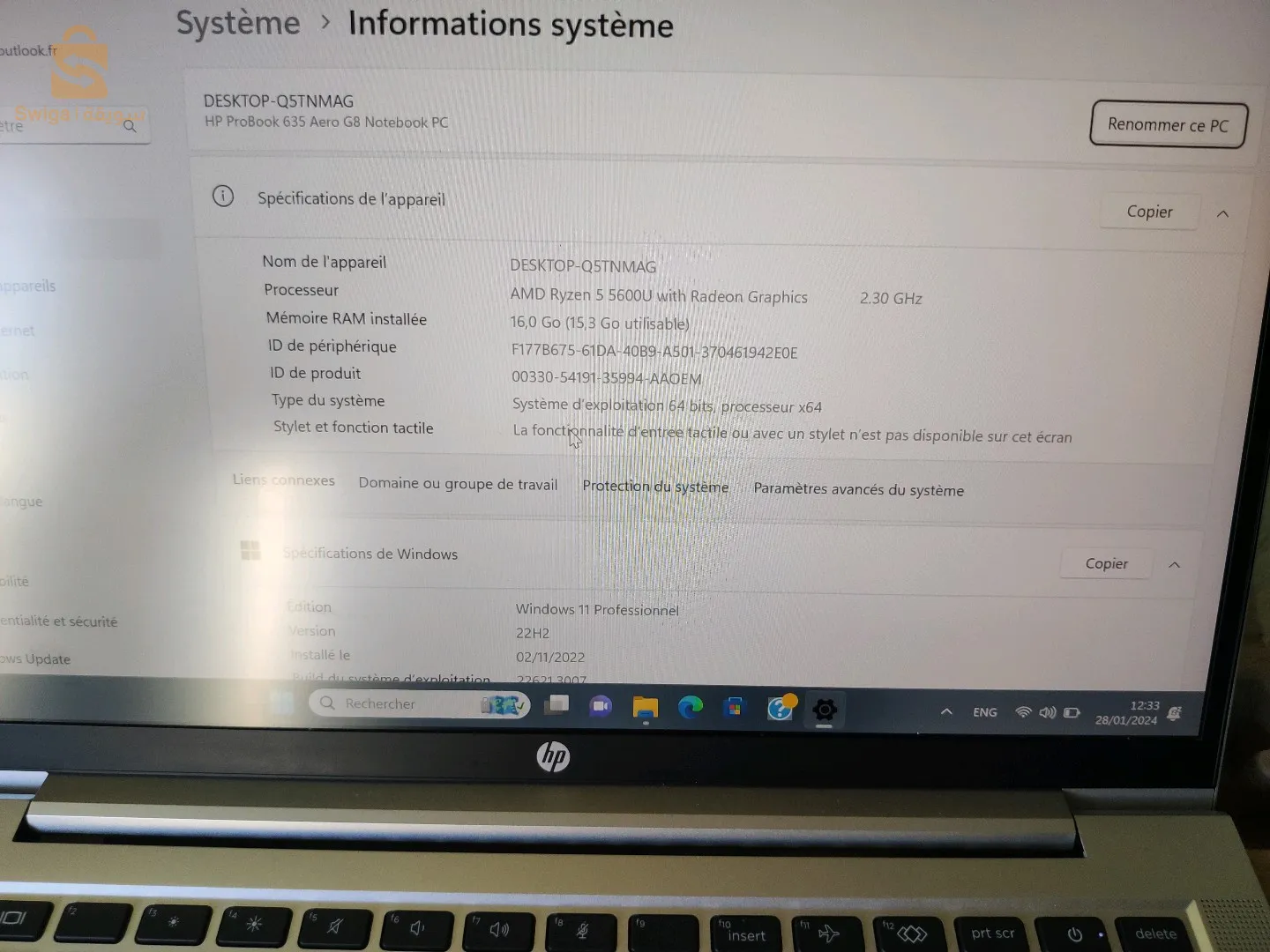 PC HP laptop état 9.5/10