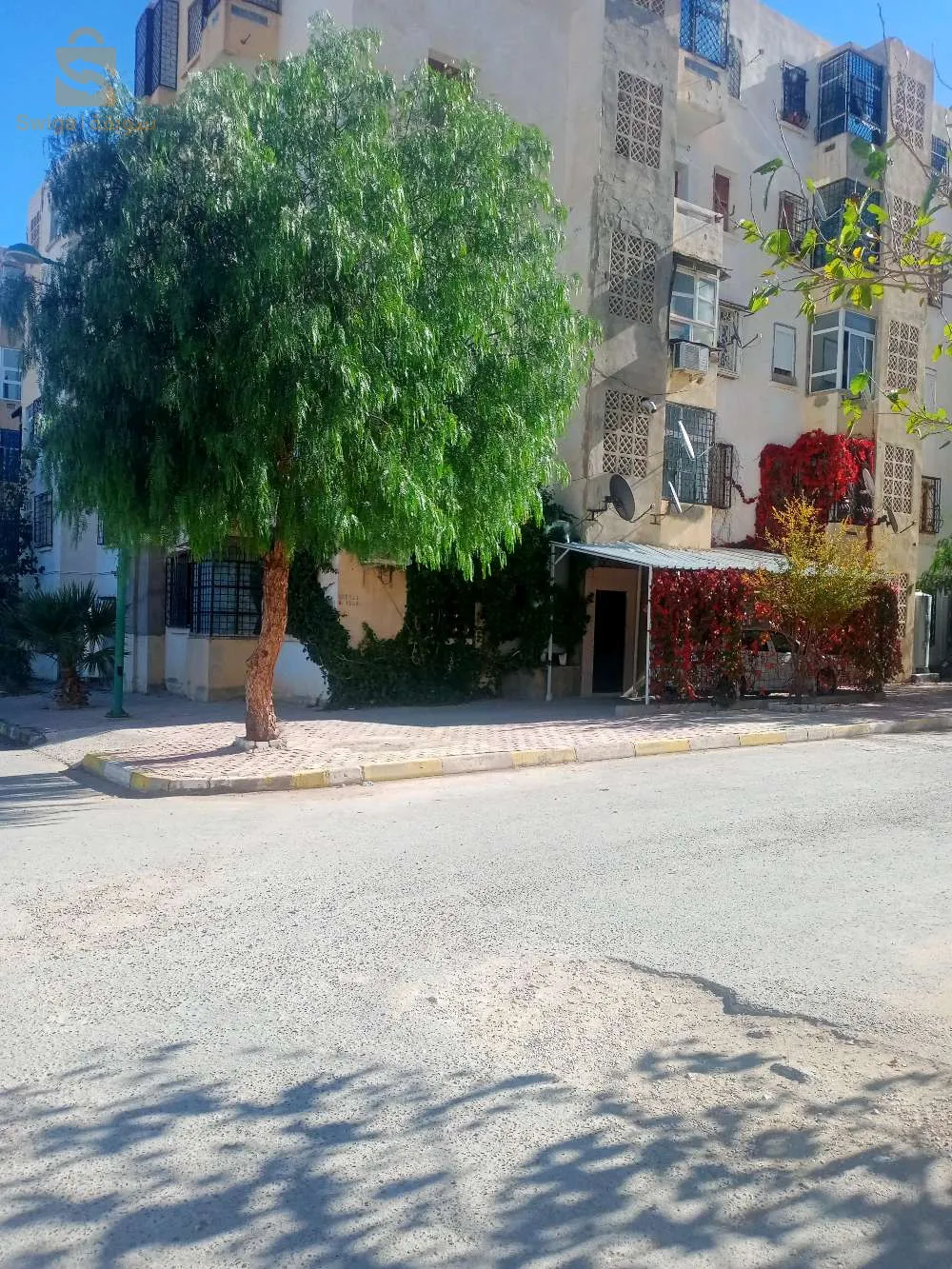 سكن في الطابق الارضي
المدخل فردي